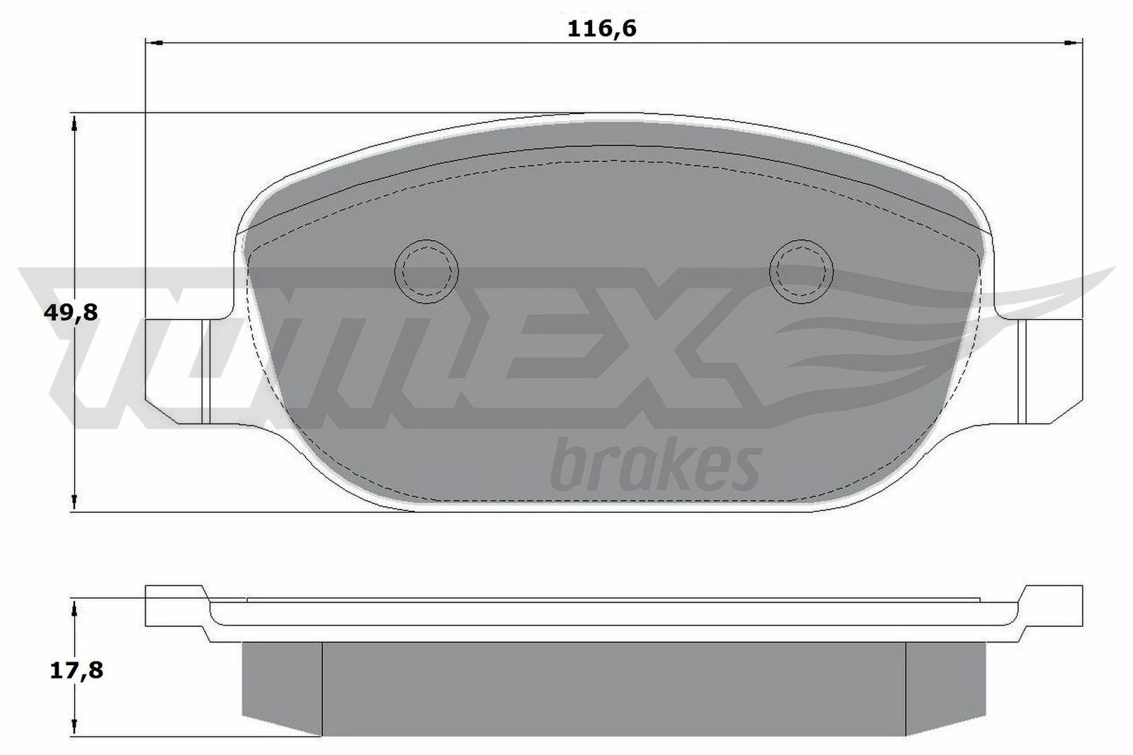 Sada brzdových platničiek kotúčovej brzdy TOMEX Brakes